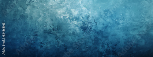 Colorful abstract texture background.Blue winter watercolor ombre leaks and splashes texture on white watercolor paper. Painted frost and water background.