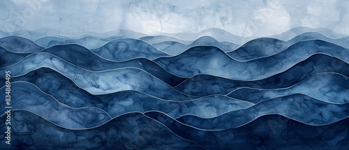 Wallpaper Mural Detailed painting water wave Torontodigital.ca