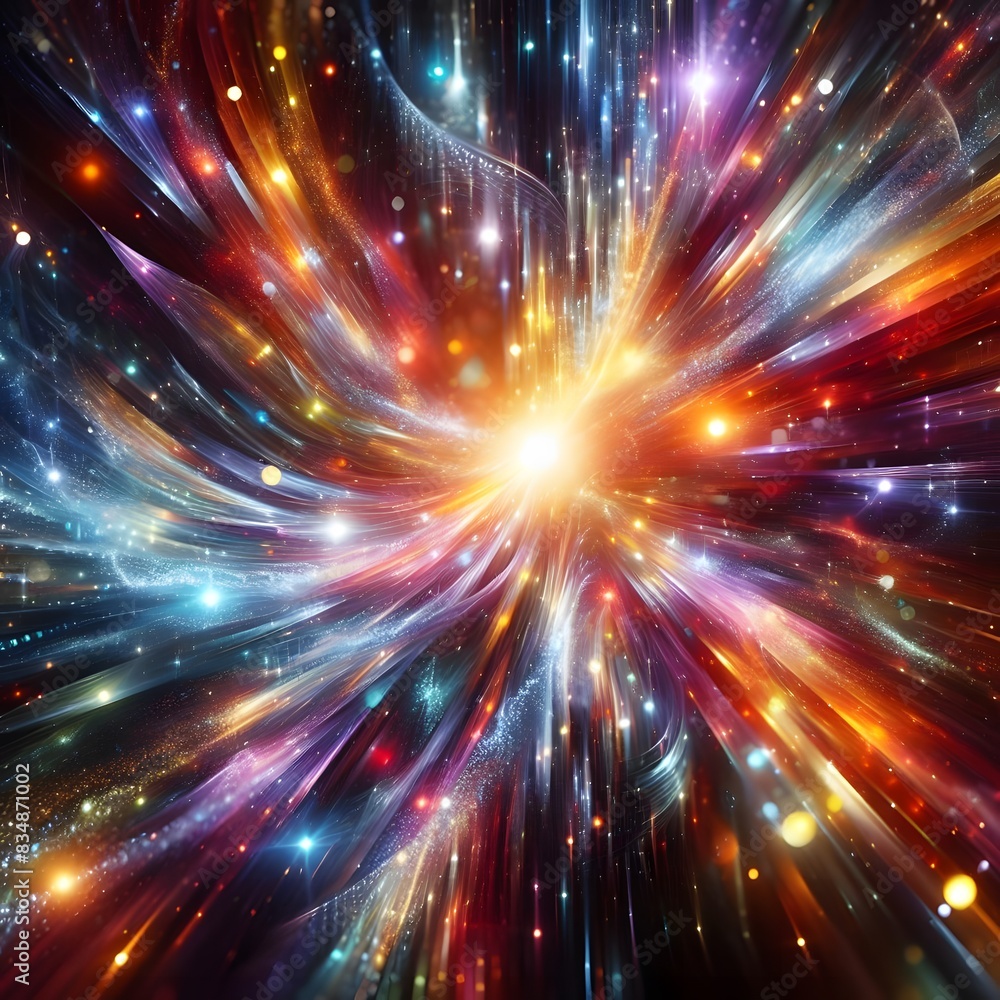 Naklejka premium An electrifying display of abstract colorful lights