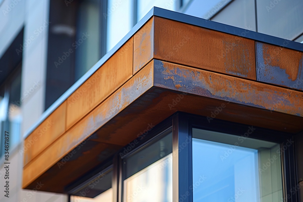 Obraz premium Close-up building window sign