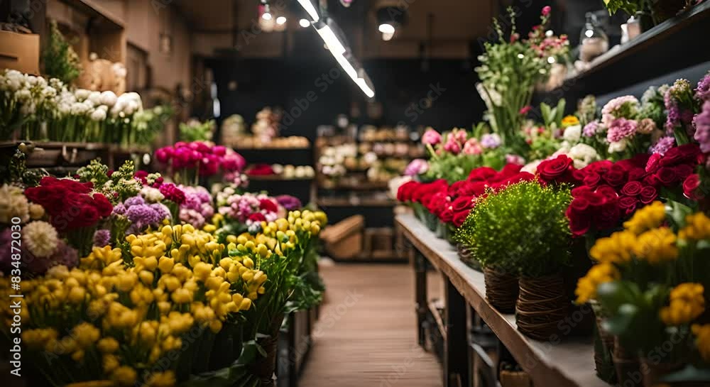 Modern florist shop with many flowers. Modern florist shop with many flowers.