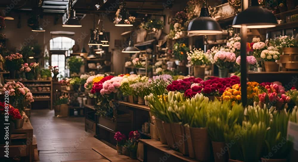 Modern florist shop with many flowers. Modern florist shop with many flowers.