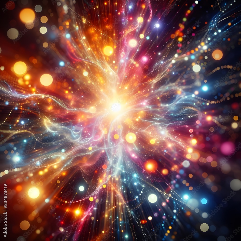 An electrifying display of abstract colorful lights An electrifying display of abstract colorful lights
