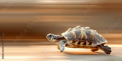 Speedy turtle zooming quickly with turbo boost. Concept Turtles, Speed, Turbo Boost, Funny Animals, Racing photo