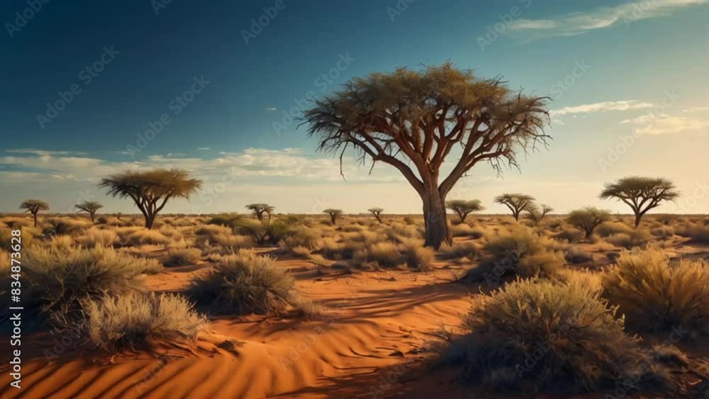 Landscape Kalahari Desert Botswana Landscape Kalahari Desert Botswana