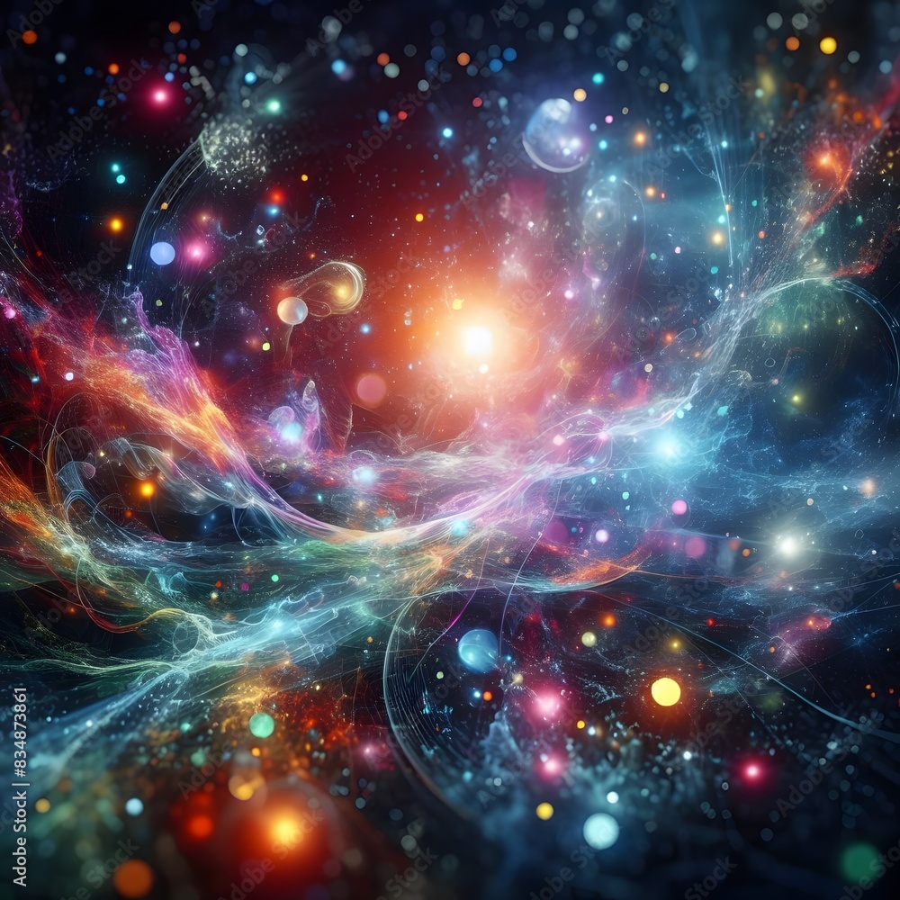Fototapeta premium An electrifying display of abstract colorful lights