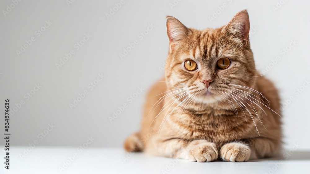 orange cat lay down isolated white background orange cat lay down isolated white background