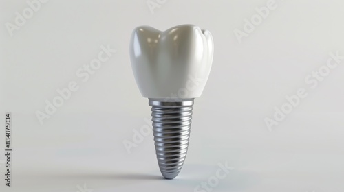 3D Render of a Dental Implant isolated white background