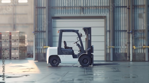 electric white forklift high quality vehicle