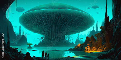 Alien fantasy landscape. Di...