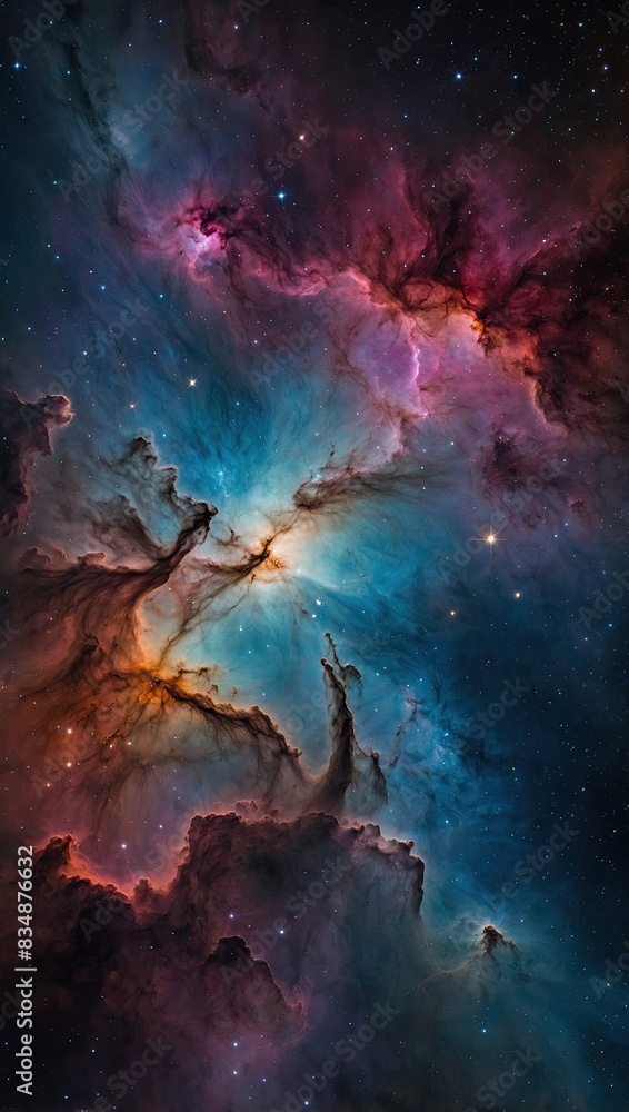 Multicolored painted nebula Multicolored painted nebula