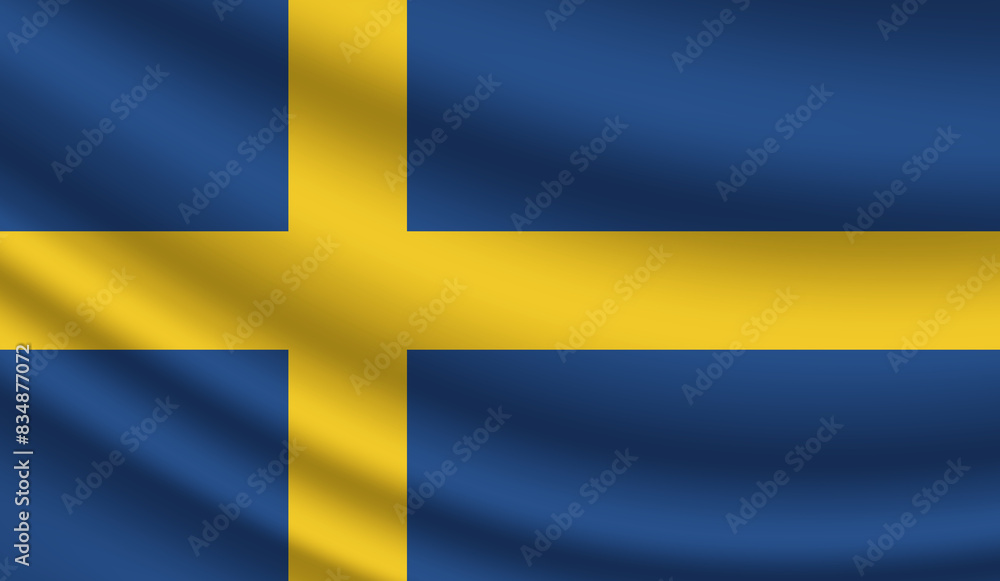 Sweden National Flag Photo waving 3d swidish Sweden National Flag Photo waving 3d swidish
