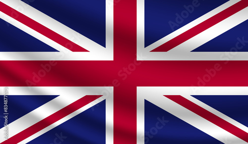 Canvas Print United kingdom National Flag Photo Uk flag waving 3d London Flag