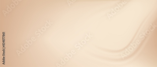 Nude wave background. Abstract warm beige gradient bg. 3d modern neutral champagne gradation. Luxury trend wallpaper. Soft ivory mesh blur effect illustration. Elegant simple panorama trendy banner