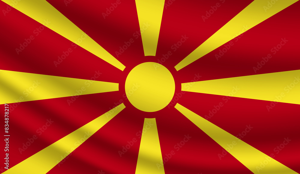 North macedonia National Flag Photo waving 3d North macedonia National Flag Photo waving 3d
