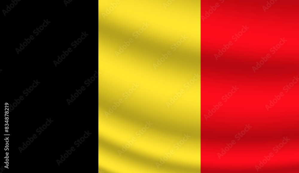 Obraz premium Belgium National Flag Photo waving 3d