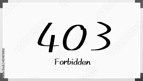 403 Forbidden のホワイトボード風イラスト