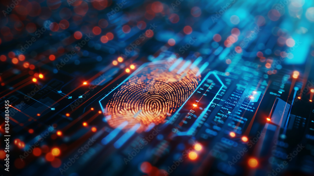 Biometrics security system. Advanced biometric security technology with ...