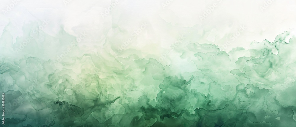 Sky painting with green white clouds and red umbrella Sky painting with green white clouds and red umbrella