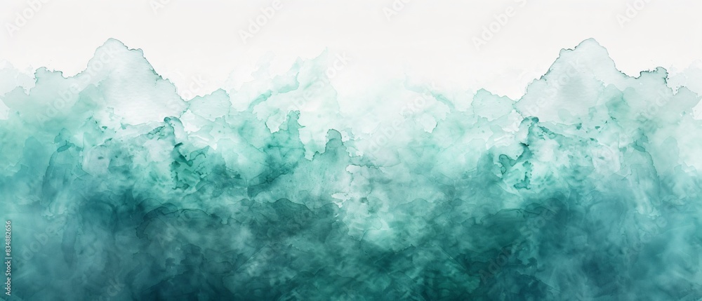 Close-up painting, green and white background Close-up painting, green and white background