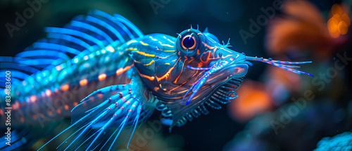 Large dragonfish with bioluminescent lure photo