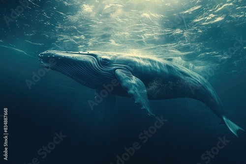 Sublime Encounter  Blue Whale in its Aquatic Realm