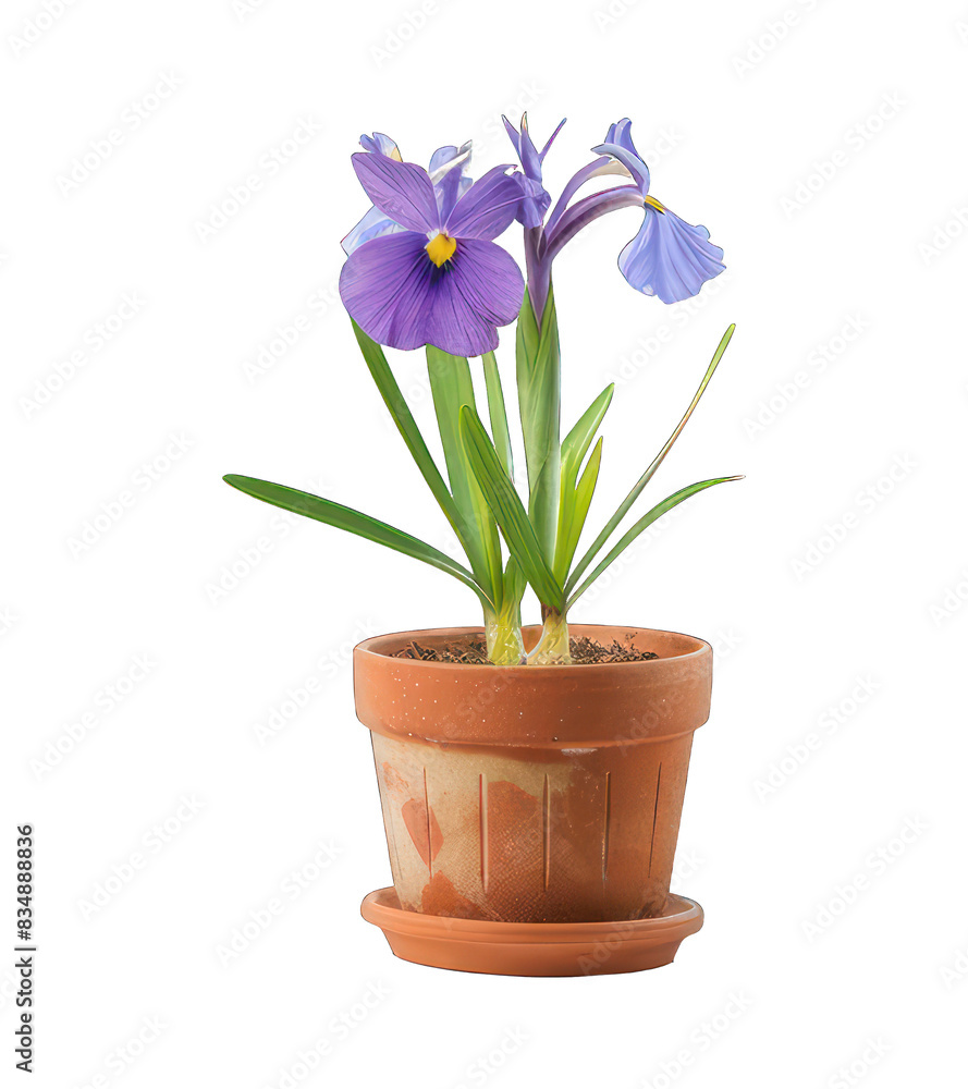 plants of pot isolated on white background plants of pot isolated on white background