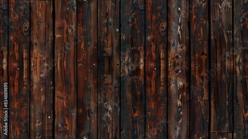 a wooden wall background with the texture of natural wood planks, evoking retro and vintage charm, suitable for interior design or wallpaper purposes. SEAMLESS PATTERN