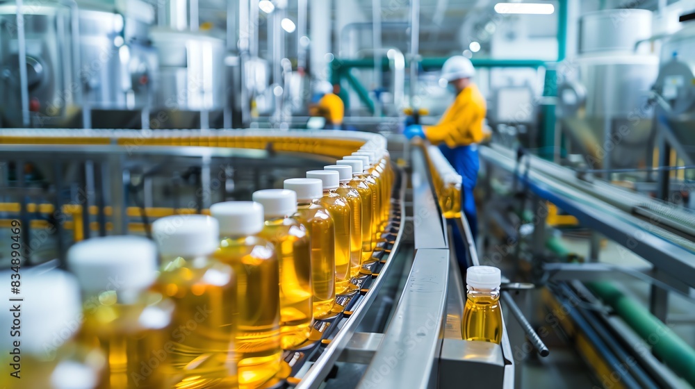 Obraz premium Quality control and food safety inspector test and check product contaminate standard in the food and drink factory production line with hygiene care Food industry concept