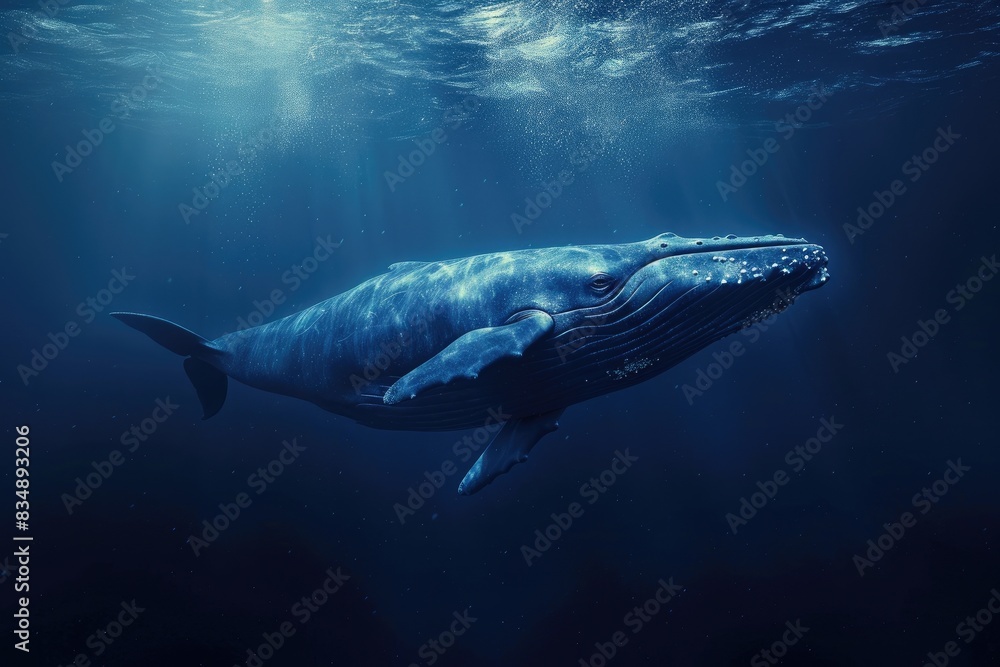 Naklejka premium Graceful Giant of the Deep Sea