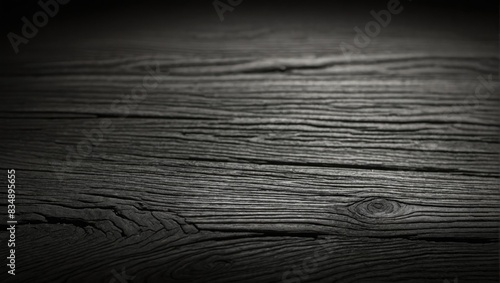 Black and grey dark color textured effect natural wood grain pattern vector illustration. Abstract background concept.
