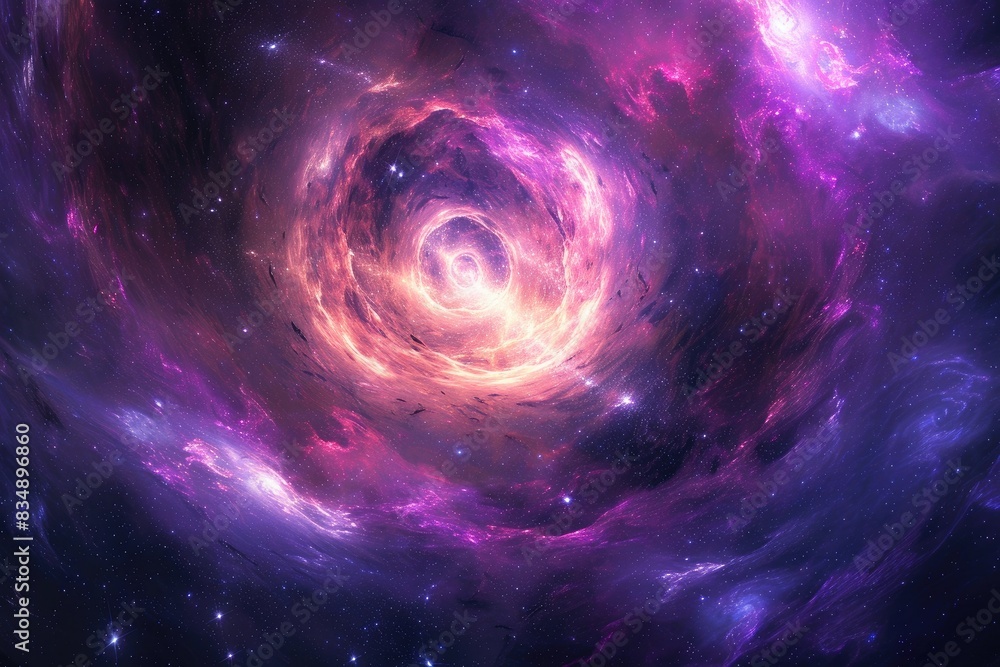 Obraz premium Cosmic Cognition: Capturing the Essence of a Galaxy's Thoughts