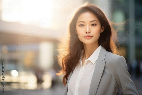 Wallpaper Mural Elegant Businesswoman in Urban Setting Torontodigital.ca