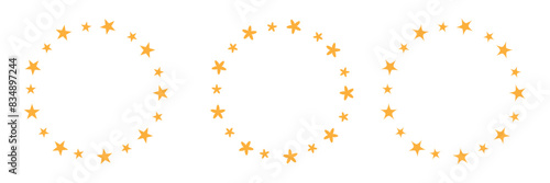 tars surrounded by yellow circles vector , isolated on white background ,Vector illustration EPS 10