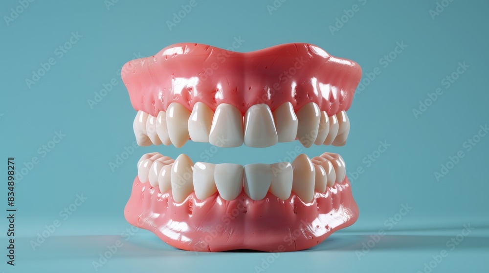 Fototapeta premium Close-up view of 3d human teeth model