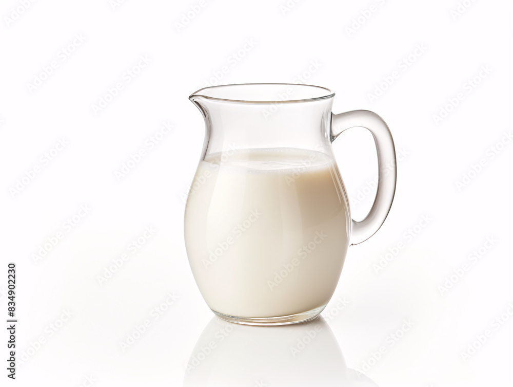 a glass pitcher of milk a glass pitcher of milk