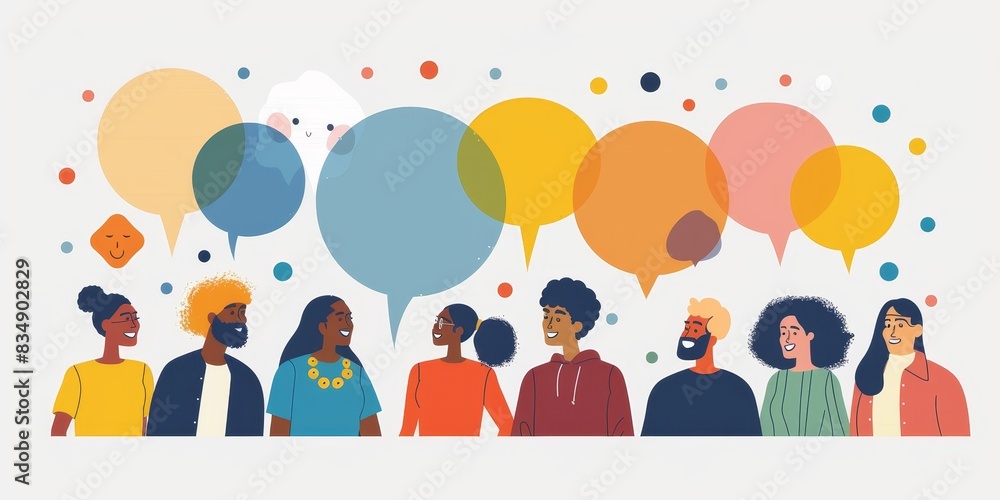 People of various ethnicities and cultures are having a conversation. People of various ethnicities and cultures are having a conversation.
