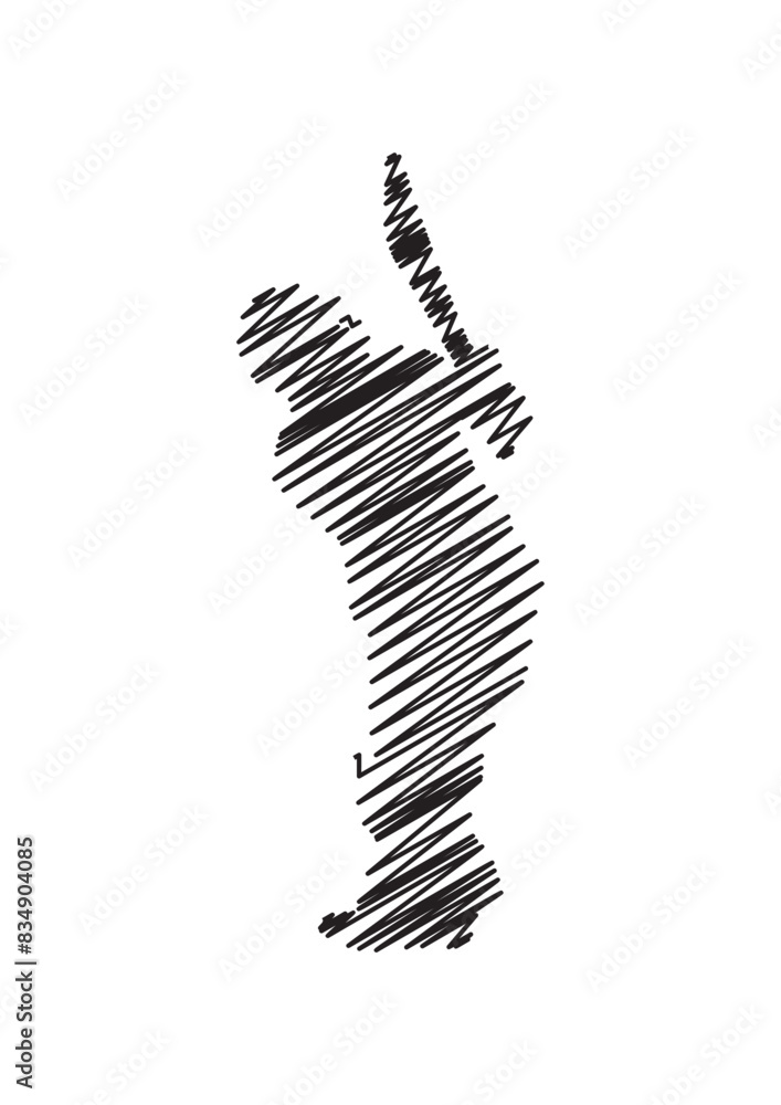 Cricket playing black and white drawing vector illustration Cricket playing black and white drawing vector illustration