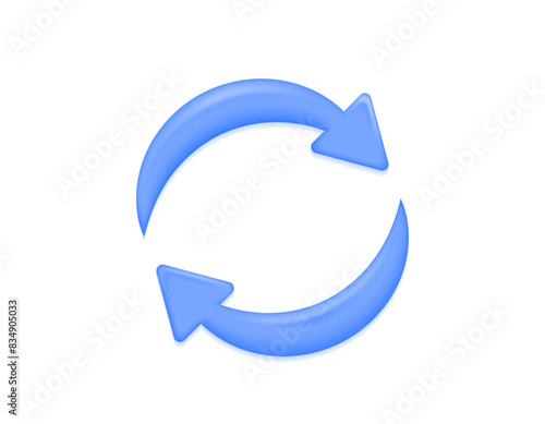 Free Download concept of rotate, reload, refresh, undo, replay, looping and repeating icons. illustration of two blue arrows. icon or symbol. minimalist 3d illustration concept design. graphic elements - GFXLoad
