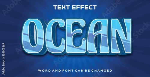 Ocean editable text effect