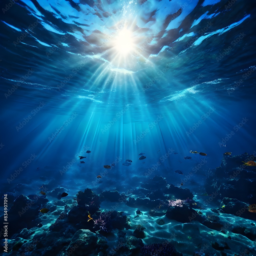 Fototapeta premium Exploring the Depths: An Underwater Adventure