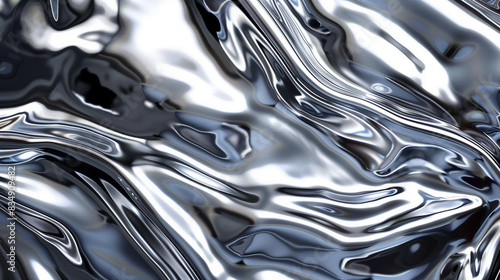 Abstract silver liquid metal background