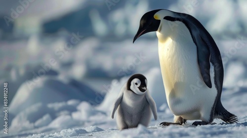 Penguin. Photography of wild animal in natural habitat.