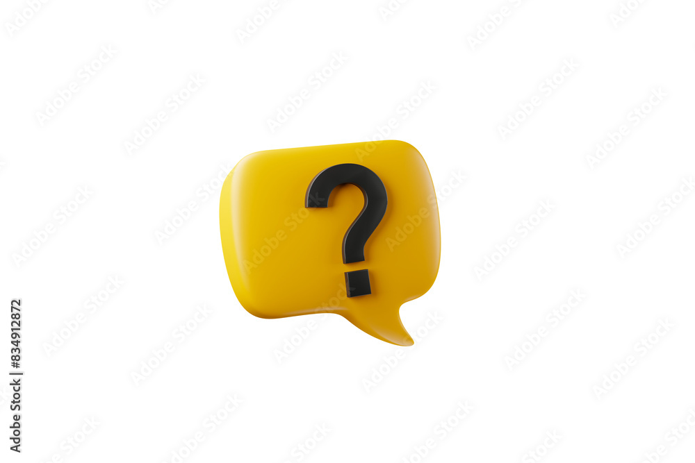 3D rendering A question mark floated in the air. Question ideas that arise in various places. 3D rendering A question mark floated in the air. Question ideas that arise in various places.