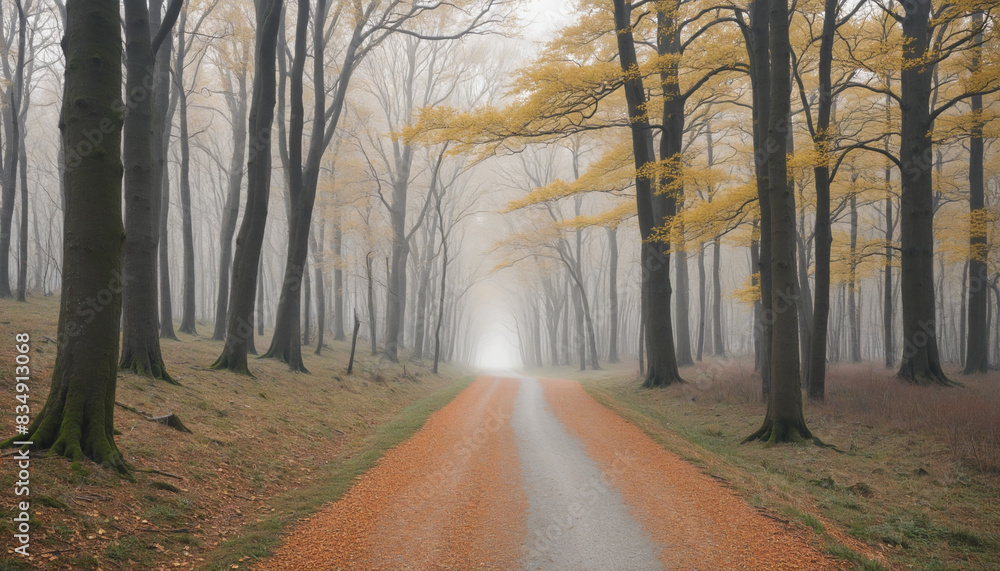 Obraz premium Lost in the Forest: A Journey Through Nature's Tranquil Beauty