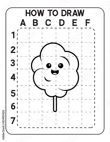 Kawaii how to draw coloring book for kids