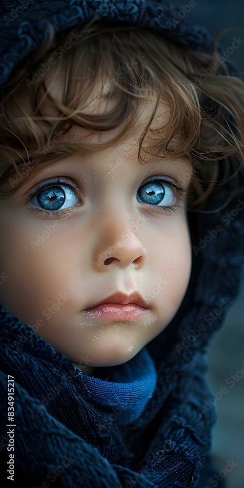 Portrait of a young boy with blue eyes Portrait of a young boy with blue eyes