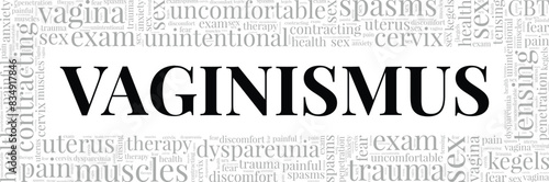 Vaginismus word cloud conceptual design isolated on white background.