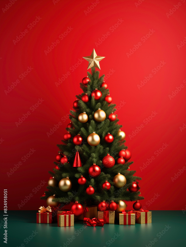 a christmas tree with presents a christmas tree with presents