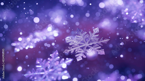 a snowflake on a purple background © Dumitru